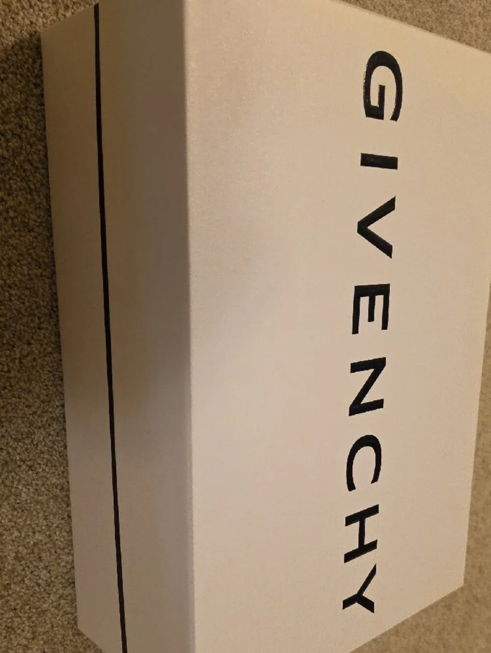 Brand New Givenchy Low-Top Leather Sneakers in White with Khaki Accents